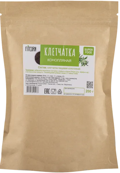 Изображение Клетчатка конопляная ФитКорн Вкусная Сибирь м/у, 200 г