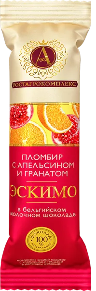 Изображение Мороженое пломбир эскимо А.РостАгроКомплекс апельсин гранат РАМОЗ м/у, 65 г
