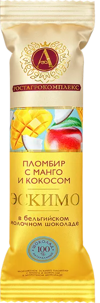 Изображение Мороженое пломбир эскимо А.РостАгроКомплекс манго кокос РАМОЗ м/у, 65 г