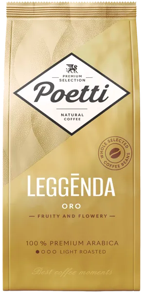 Изображение Кофе в зернах Поэтти Ледженда оро Милфудс м/у, 250 г