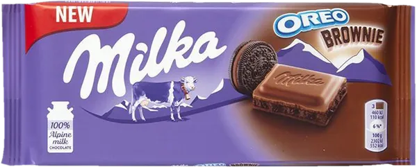 Изображение Шоколад молочный Милка Орео брауни Мондэлис м/у, 100 г