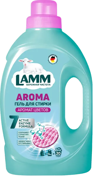 Изображение Средство для стирки жидкое Ламм аромат цветов универсальн Хаусхерц Корпорэйшн п/у, 1,3 л