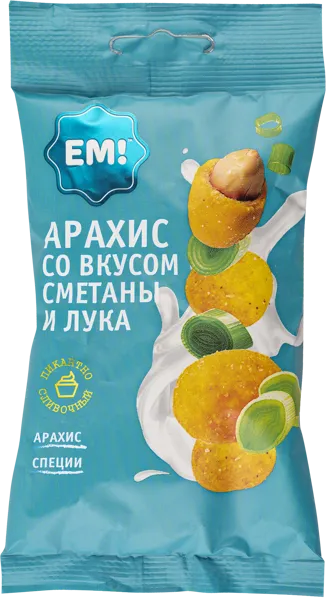 Изображение Арахис в хрустящей оболочке ЕМ сметана и лук Орехпром м/у, 60 г