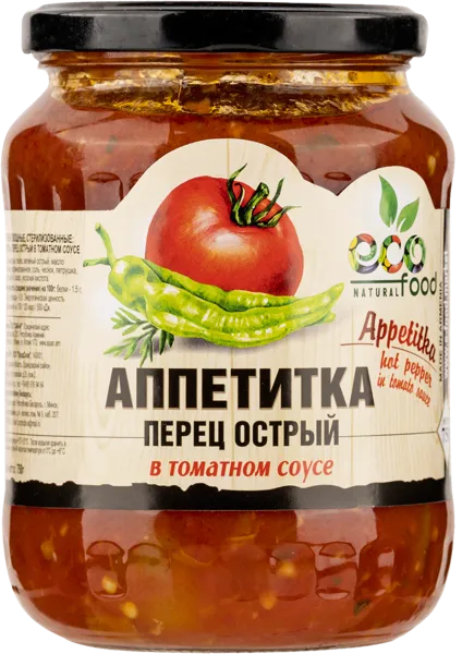Изображение Аппетитка ЭкоФуд острый перец САМ-АР с/б, 750 г