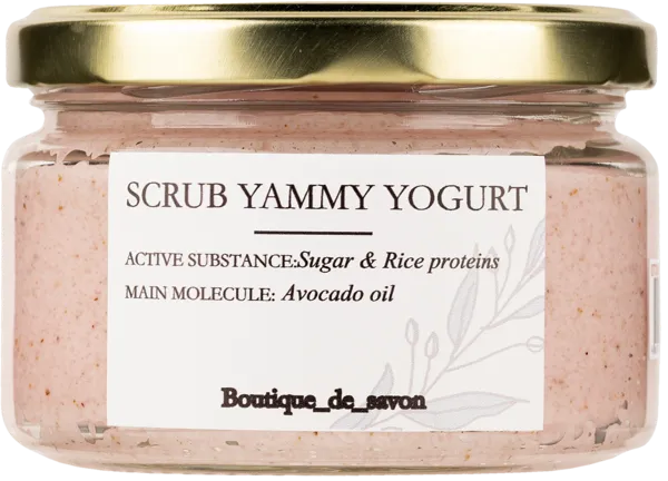 Изображение Скраб для тела масляный Бутик де савон йогурт персик очищающий Миникеева А.С. ИП с/б, 250 мл