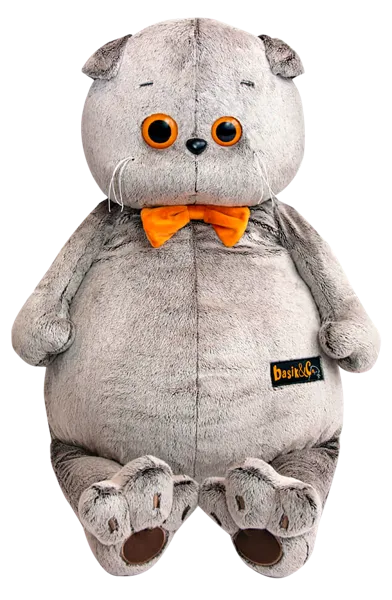 Изображение Мягкая игрушка 60 см Будибаса басик бархатный бант МПП ООО к/у, 1 шт
