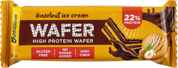 Изображение Вафли протеиновые Бомббар ореховый пломбир Фитнес Фуд м/у, 45 г