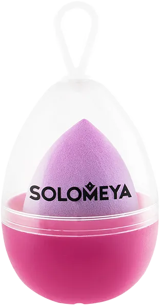 Изображение Спонж для макияжа большой Соломия капля фиолетовый градиент Соломия п/у, 1 шт