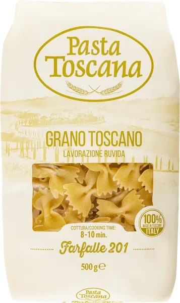 Изображение Макароны из твердых сортов Паста Тоскана из Тосканы фарфалле №201 Патифицио Фабианелли м/у, 500 г
