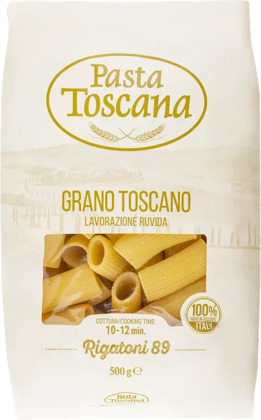 Изображение Макароны из твердых сортов Паста Тоскана из Тосканы ригатони №89 Патифицио Фабианелли м/у, 500 г