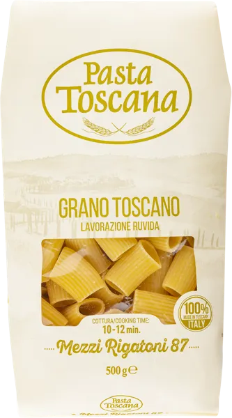 Изображение Макароны из твердых сортов Паста Тоскана из Тосканы мецци ригатони №87 Патифицио Фабианелли м/у, 500