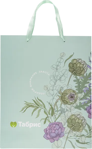 Изображение Пакет 40*32см бумажный Табрис артишок бирюзовый ТАБРИС , 1 шт