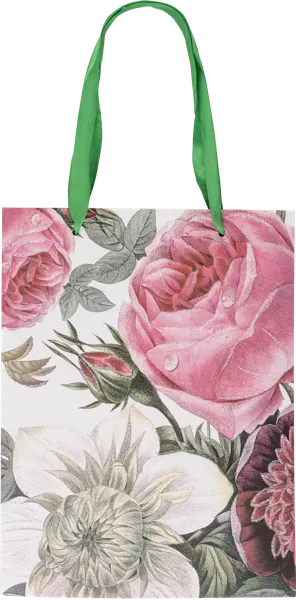 Изображение Пакет 18*24см подарочный Табрис цветы зеленый Джинхуа Синкань , 1 шт