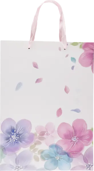 Изображение Пакет 30*42см подарочный Табрис цветы розовый Джинхуа Синкань , 1 шт