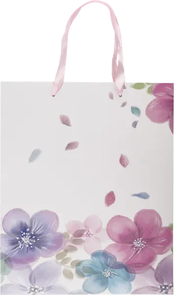 Изображение Пакет 26*32см подарочный Табрис цветы розовый Джинхуа Синкань , 1 шт