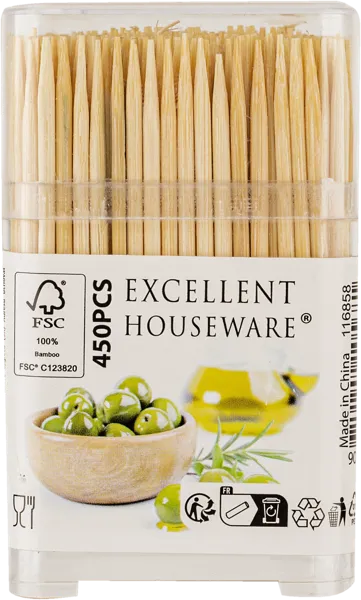 Изображение Зубочистки Купман бамбуковые Купман Интернэшнл п/у, 450 шт