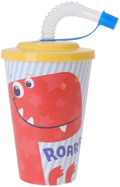 Изображение Стакан 400 мл пластик Купман с соломинкой Купман Интернэшнл , 1 шт