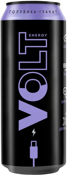 Изображение Напиток Энергетический Вольт голубика гранат АБ ИнБев ж/б, 0,45 л
