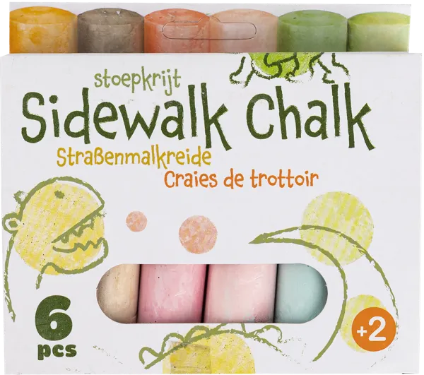 Изображение Мелки 10см цветные Купман джамбо динозавр Купман Интернэшнл к/у, 6 шт