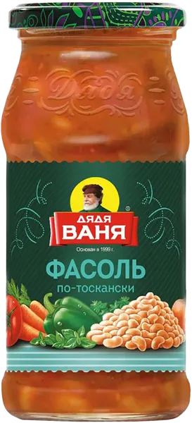 Изображение Фасоль по-тоскански Дядя Ваня Русское поле с/б, 460 г