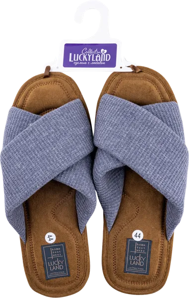 Изображение Тапочки мужские домашние Лакки Лэнд 4606M-CH-O перекрестные Степ-Трейд , 1 пара