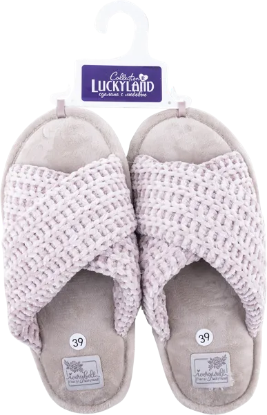 Изображение Тапочки женские домашние Лакки Лэнд 4441W-CH-O плетеные Степ-Трейд , 1 пара
