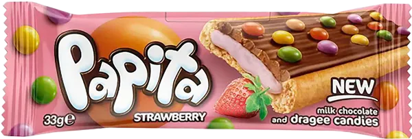 Изображение Печенье в молочном шоколаде Папита клубника драже Шолен м/у, 33 г