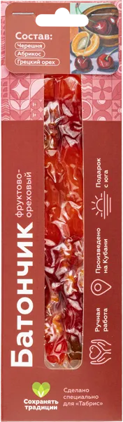 Изображение Батончик фруктово-ореховый Табрис черешня абрикос грец орех Фруторех к/у, 40 г