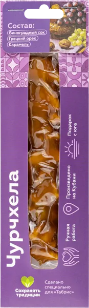 Изображение Чурчхела с грецким орехом Табрис на виноградном соке в кар Фруторех к/у, 80 г