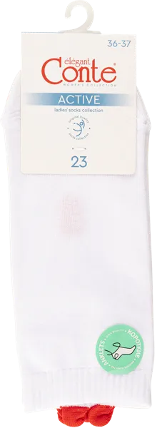 Изображение Носки размер 23 женские Конте 20С-18СП актив белые с се Конте СПА м/у, 1 пара