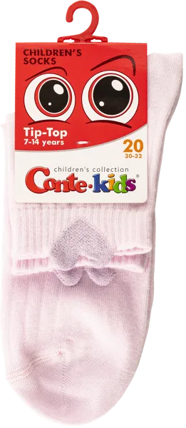 Изображение Носки размер 20 детские Конте 19С-191СП розовые с серде Конте СПА м/у, 1 пара