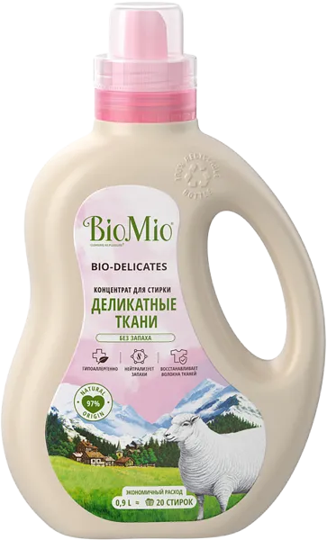 Изображение Средство для стирки жидкое Биомио БИО деликатные ткани Капелла ООО п/у, 900 мл