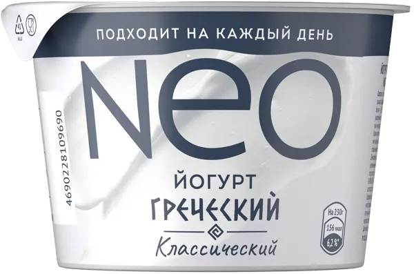 Изображение Йогурт 2% греческий Нео натуральный ВБД п/б, 230 г