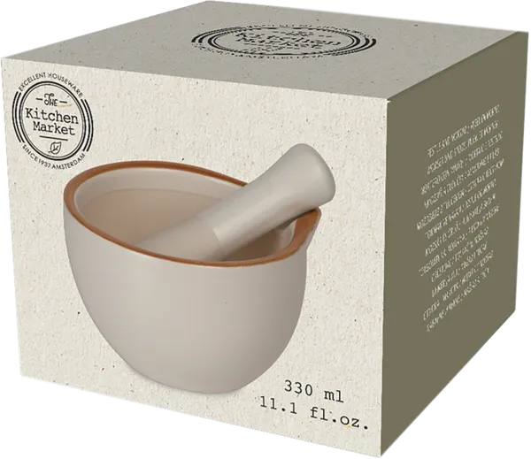 Изображение Ступка 330мл с пестиком Купман кремовая Купман Интернэшнл к/у, 1 шт