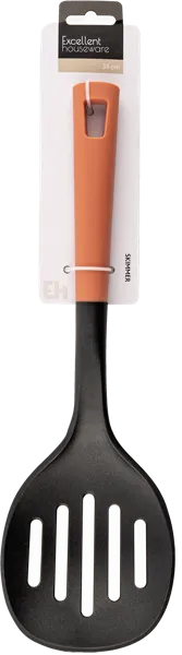 Изображение Шумовка 34см для кухни Купман черная пластик Купман Интернэшнл к/у, 1 шт