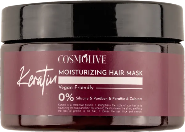 Изображение Маска для слабых волос Космолив кератин укрепляющая Космолив Козметик п/у, 250 мл