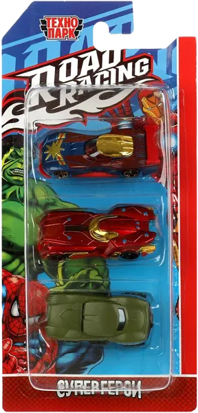 Изображение Машина 7,5 см Роад рейсинг супергерои Шанту Сити п/у, 3 шт