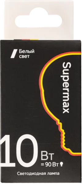 Изображение Лампочка 10Вт E14 4000К Супермакс светодиодная шар матовая Космос Электро к/у, 1 шт