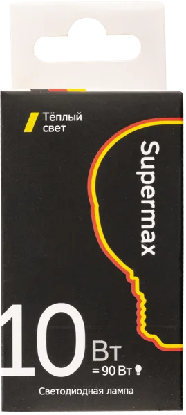 Изображение Лампочка 10Вт E14 3000К Супермакс светодиодная шар матовая Космос Электро к/у, 1 шт