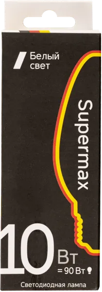 Изображение Лампочка 10Вт E14 4000К Супермакс светодиодная свеча матова Космос Электро к/у, 1 шт