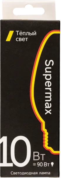 Изображение Лампочка 10Вт E14 3000К Супермакс светодиодная свеча матова Космос Электро к/у, 1 шт
