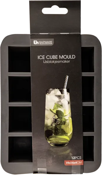 Изображение Форма 19*14см для льда Купман 12 кубиков черная Купман Интернэшнл , 1 шт