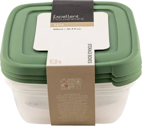 Изображение Контейнер 900мл пластик Купман с цветной крышкой Купман Интернэшнл , 3 шт