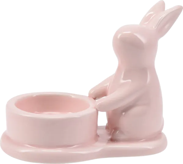 Изображение Подсвечник для чайной свечи Купман кролик цветной Купман Интернэшнл , 1 шт
