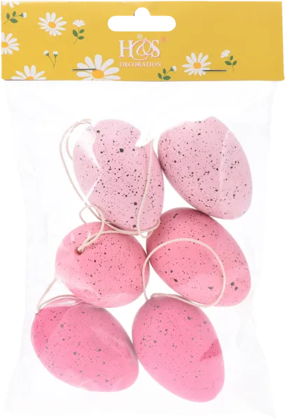 Изображение Подвеска 6см пасхальная Купман яйцо розовый градиент Купман Интернэшнл , 6 шт