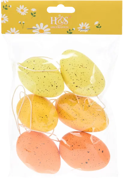 Изображение Подвеска 6см пасхальная Купман яйцо красный градиент Купман Интернэшнл , 6 шт