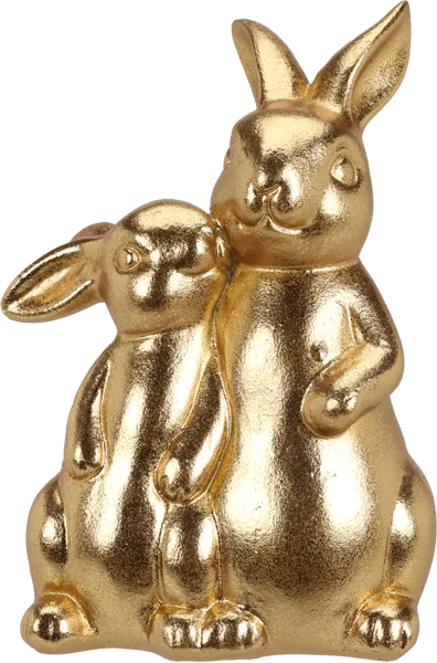 Изображение Фигурка 16см пасхальная Купман кролик и крольчонок золот Купман Интернэшнл , 1 шт