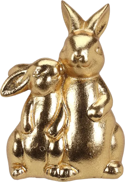 Изображение Фигурка 12см пасхальная Купман кролик и крольчонок золот Купман Интернэшнл , 1 шт