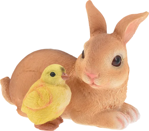 Изображение Фигурка 10*8см Купман кролик с утенком Купман Интернэшнл , 1 шт