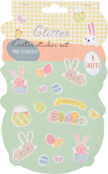 Изображение Наклейки пасхальные Купман цветные с блестками Купман Интернэшнл , 1 шт